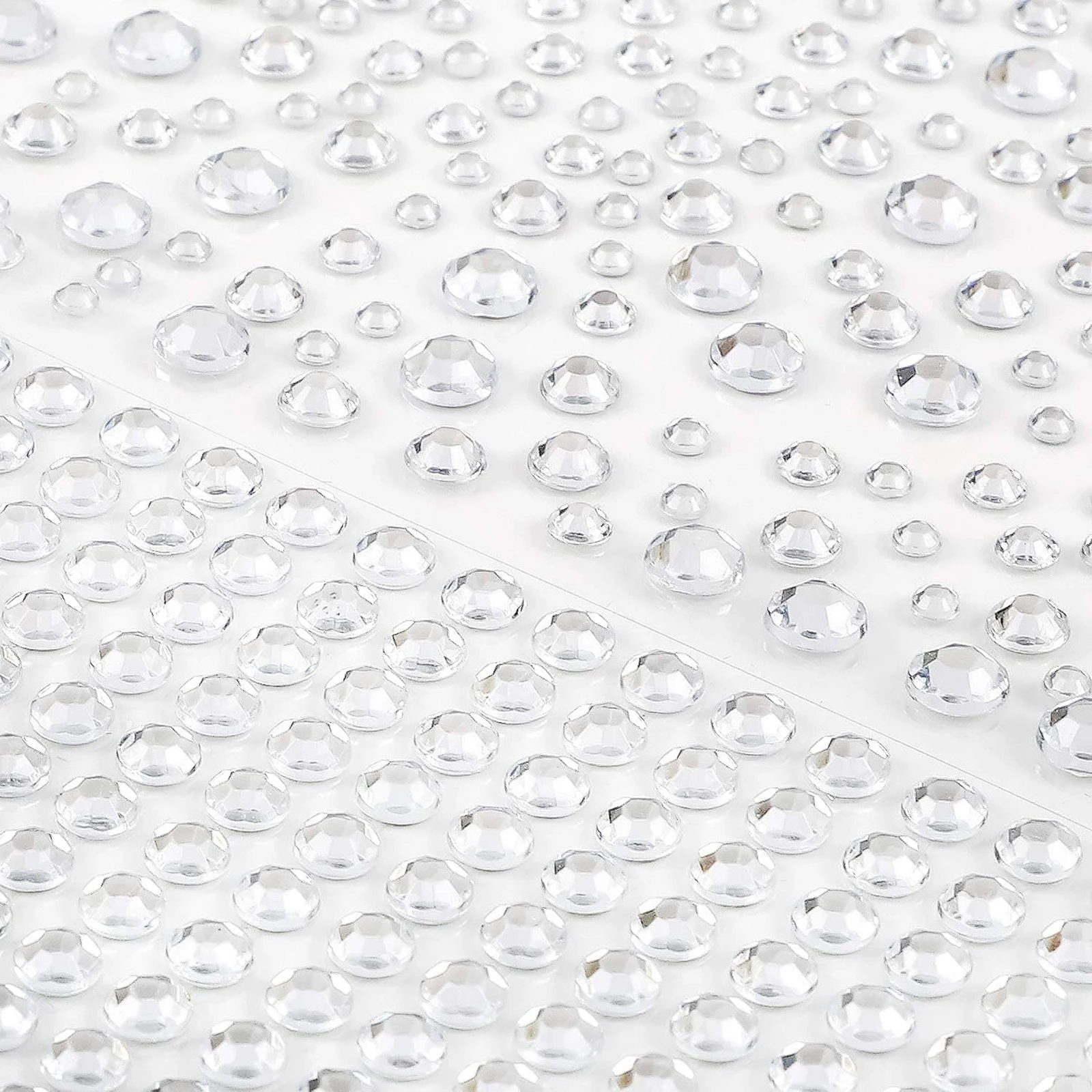 Clear Assorted Size Rhinestones Stickers Self Adhesive Bling Gems Jewels for Hair Face Nail Makeup Clothes Shoes DIY 1725pcs decorative stickers self adhesive stickers stationery stickers paper stickers adhesive stickers handbook stickers diy scrapbooking accessories stationery supplies