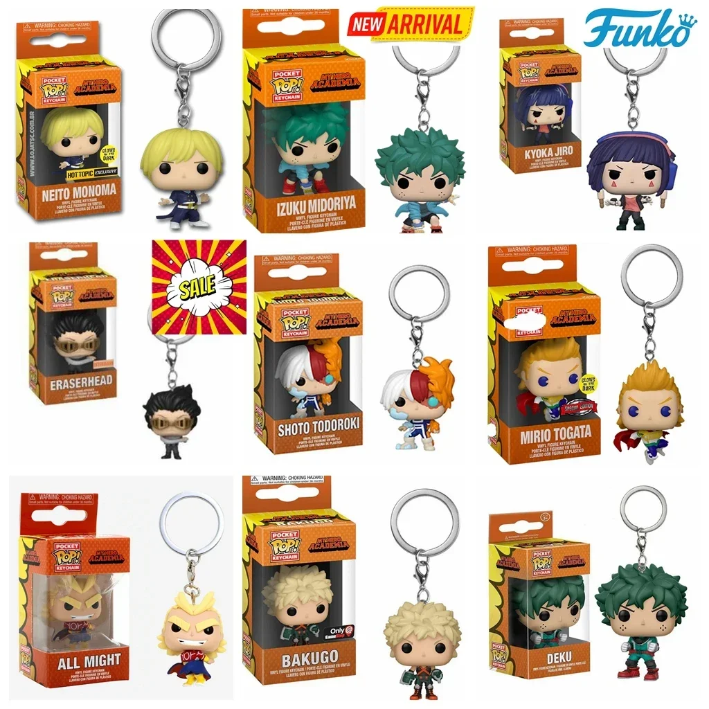 Funko Pop Portachiavi Giocattolo My Hero Academia Deku Kyoka Jiro Neito Monoma Izuku Midoriya Shoto Todoroki All Might Bakugo Giocattoli In Pvc