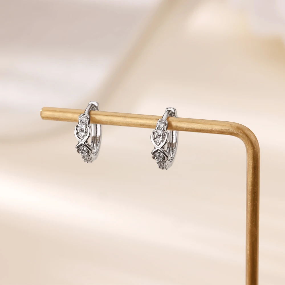 Zircon Earrings Geometric Infinity For Women