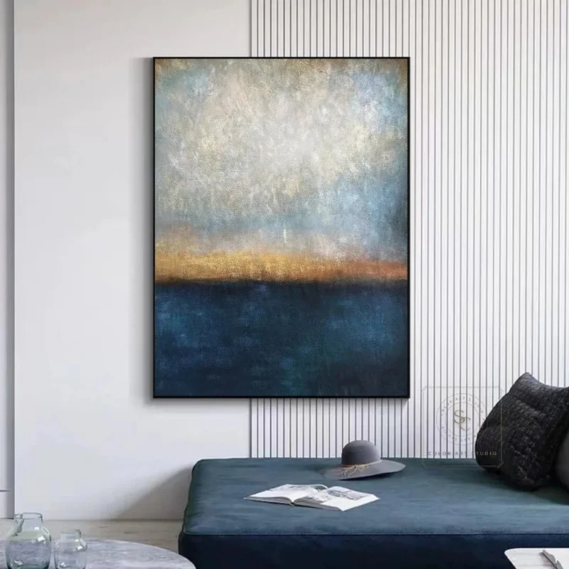 Colorful Textured Wall Art Abstract Handmade Painting On Canvas Large Wall Decor Room Decoration For Living Room Bedroom Picture - 6