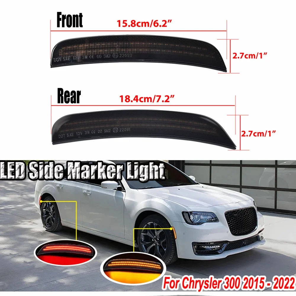

Передняя желтая задняя красная фотовспышка для Chrysler 300 2015-2022