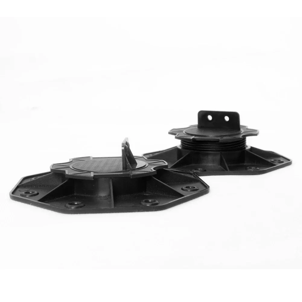 Floor Support Pedestal Black Bearing Decking Board Height Adjustable Building Material Booster Stable Suitable for Aluminium WPC Wood