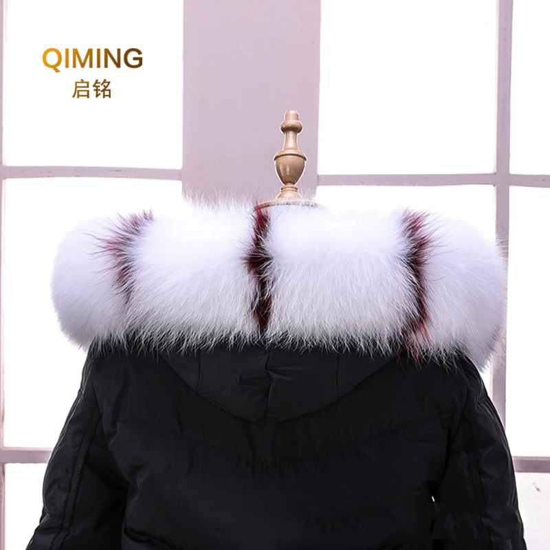 Winter Women Real Fox Fur Collar Scarf Coat Fur Collar Luxury Fox Fur Scarves Genuine Warm Neck Warmers Shawl Scarfs for Ladies 4