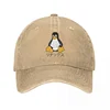 Japanese Tux Unisex Baseball Caps Linux Penguin Distressed Cotton Hats Cap Vintage Outdoor Summer Unstructured Soft Sun Cap 2