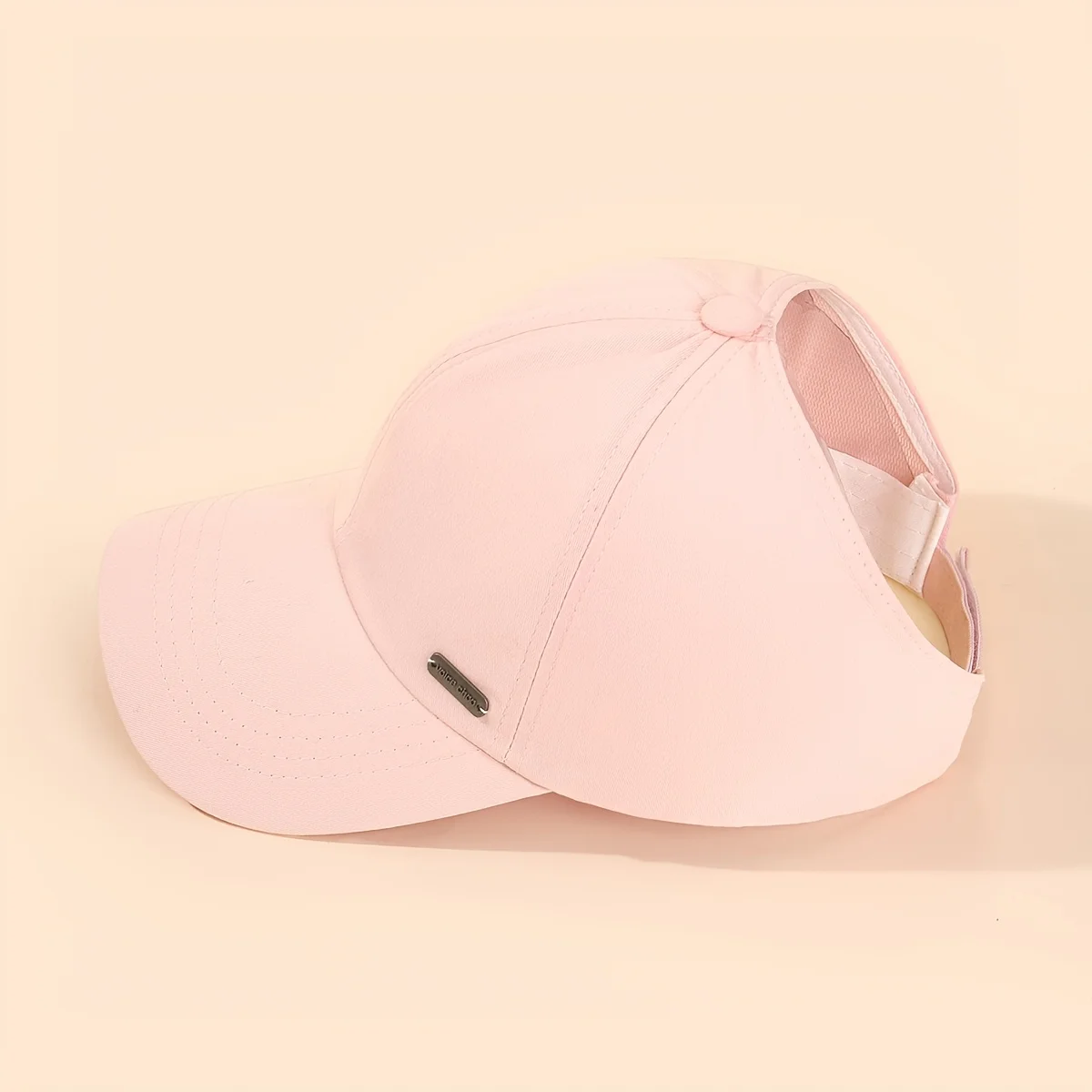 Damen-Baseballkappe mit Pferdeschwanz-Öffnung, Vielseitiger Sonnenschutz-Hut für den Sommer mit Pferdeschwanz-Loch, Verstellbares Design – Detail 4