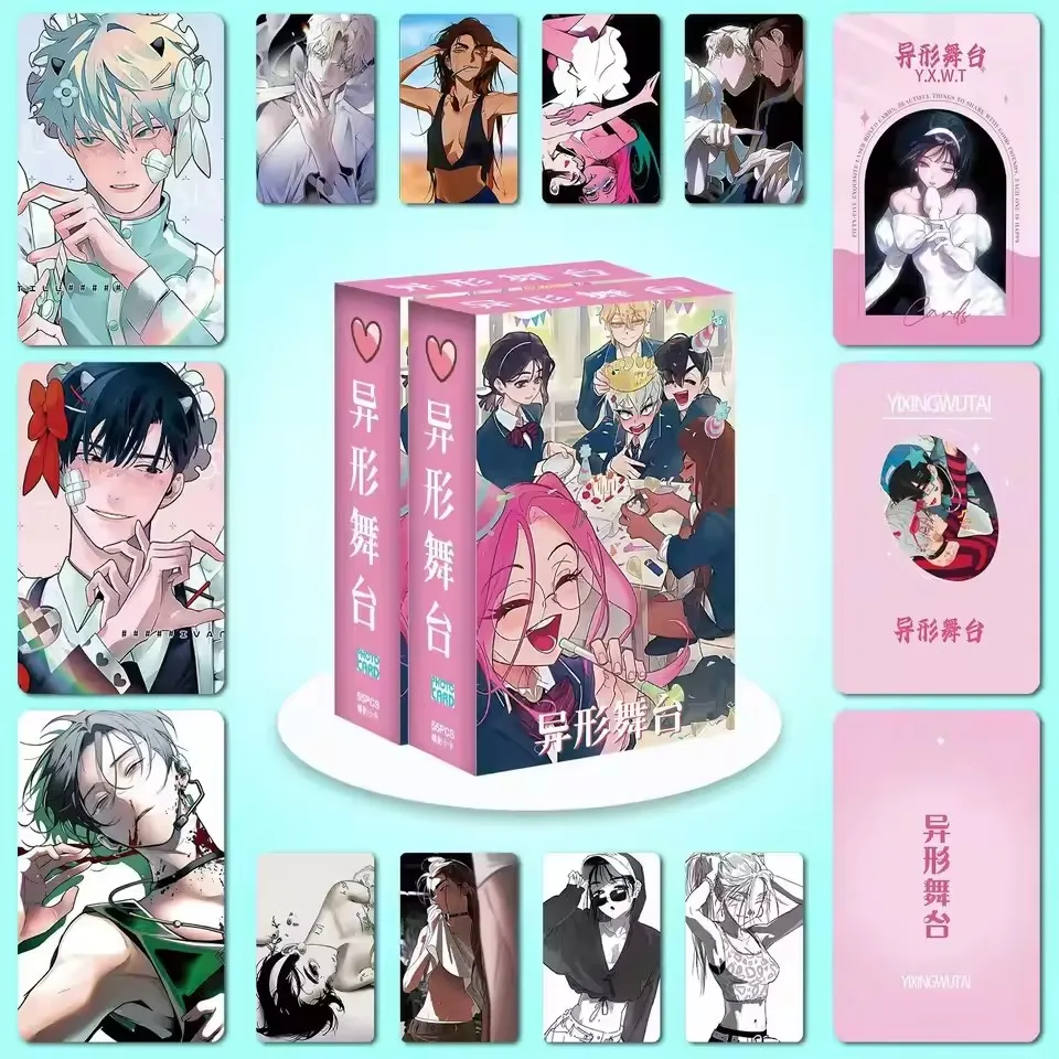 Alien Stage Anime Kleine Karte 55 Stück 7,6 cm Fotokarten LOMO Karte Fotokarte für Fans Sammlung Kinder Firends Geschenk für Fans Postkarte