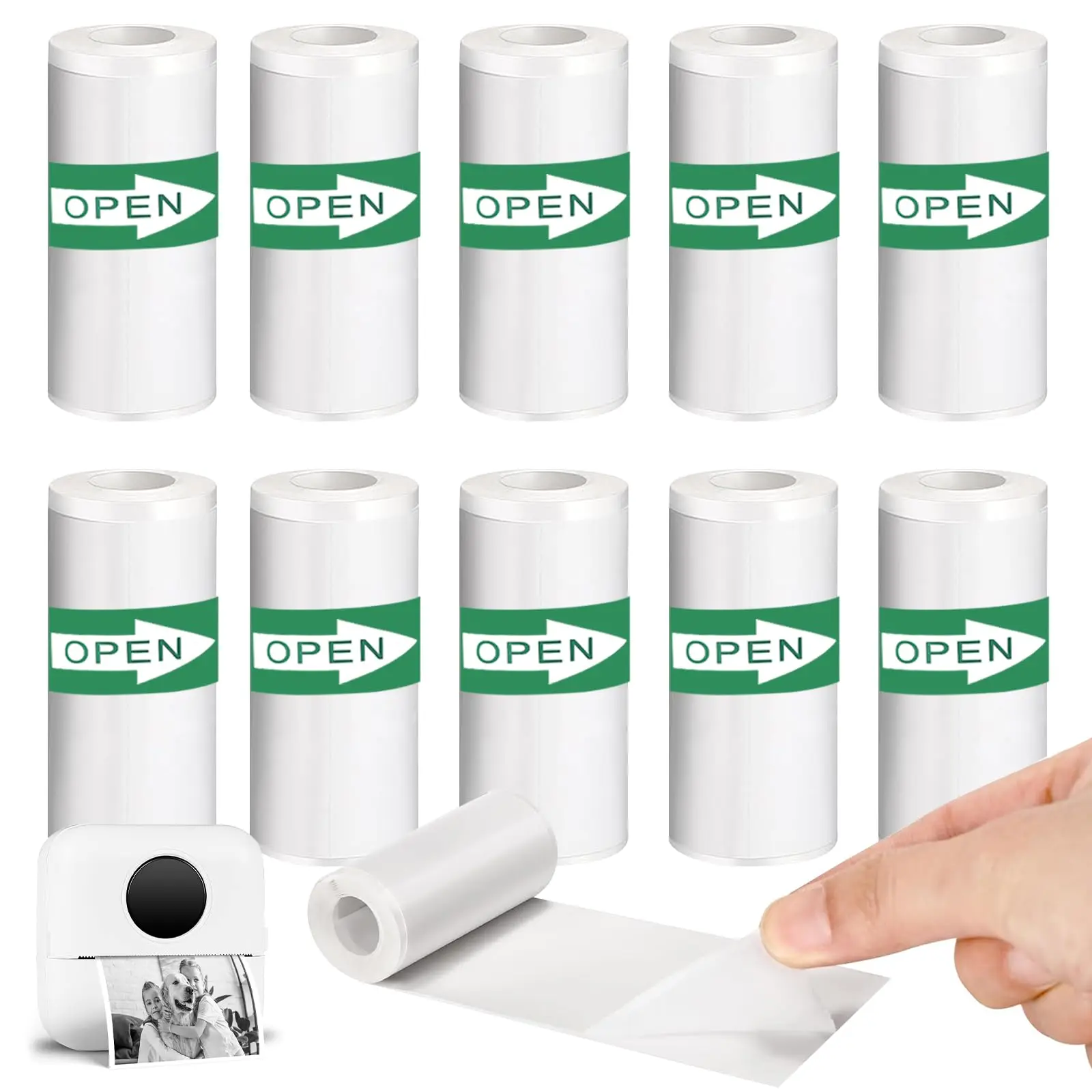 

Бумага для мини-принтера, 10 листов, горячая бумага для наклеек, самоклеящаяся, бумага для мини-термопринтера, мини-этикетка для фотопринтера