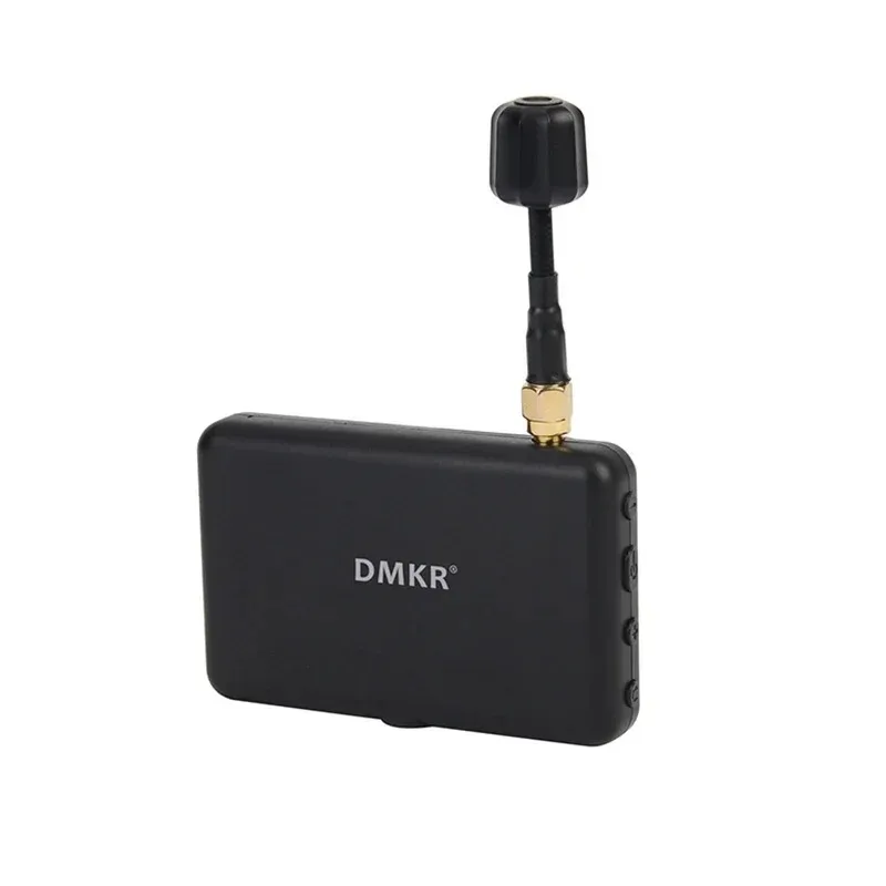 Détail des ports et antennes du moniteur FPV 3 pouces, compatible 40 canaux 5,8 GHz.