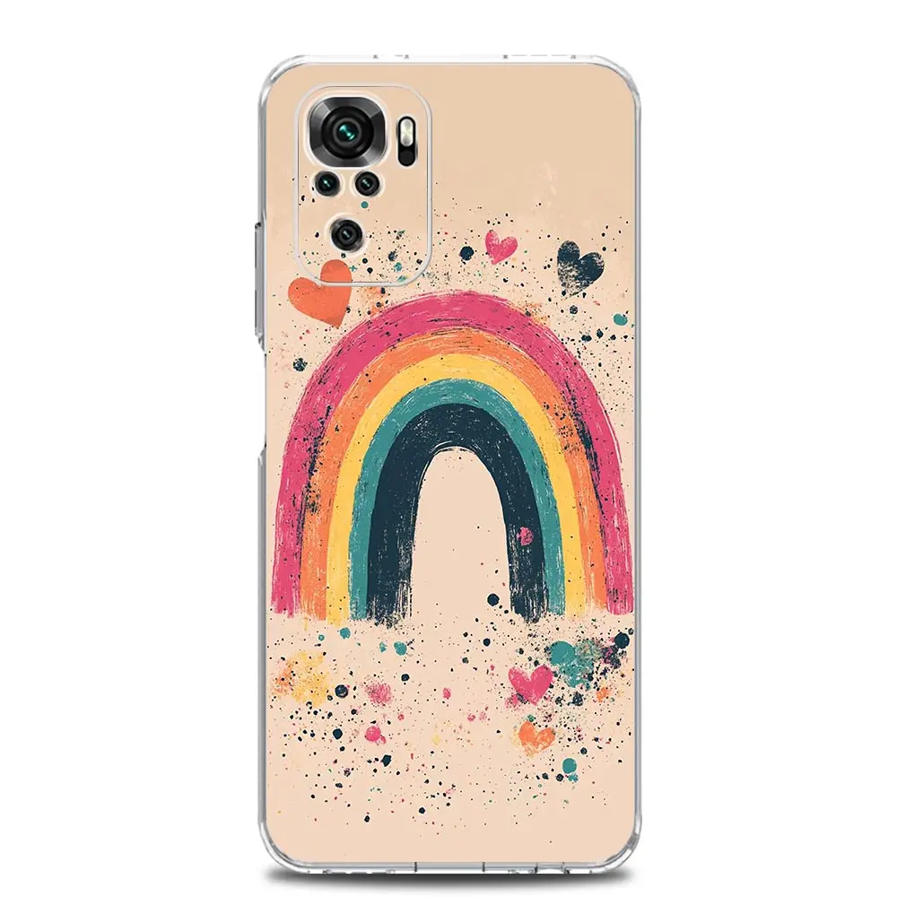Clear Soft TPU Phone Case with Loving Print Design