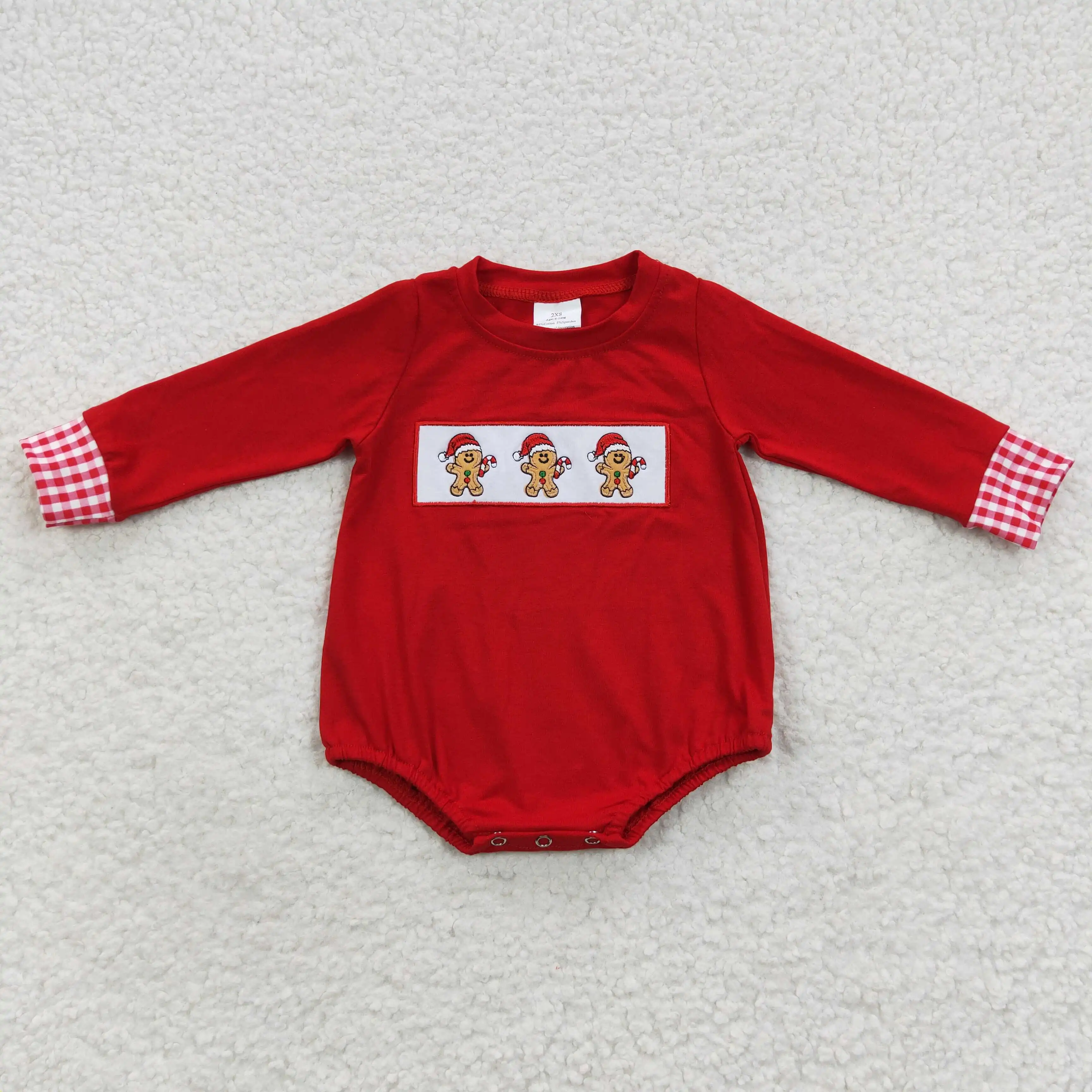 

Wholesale Newborn Girl Boy Romper Baby long-sleeved Clothing Christmas Gingerbread Man Jumpsuit Kids Toddler One-piece Clothes