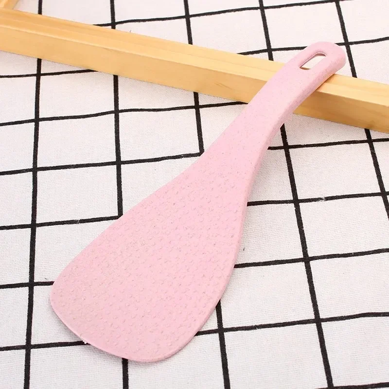 Plastic Rice Spoon Wheat straw Non-stick Kitchen Cooker Long Handle Spatula