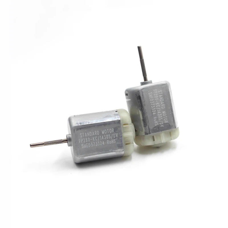 미니 24mm FP280-KC/14305 전기 모터(널링 샤프트 포함) 11500RPM DC 12V 18V 24V DIY 자동차 도어락 및 백미러용
