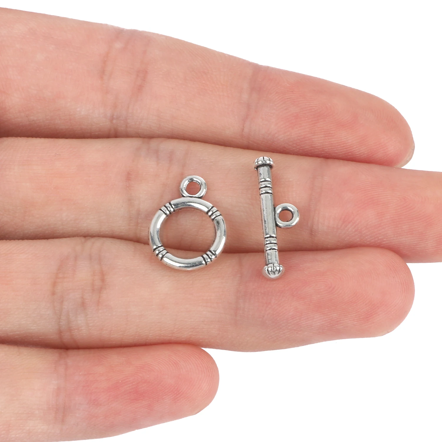Lot De 10 Fermoirs à Bascule (toggle Clasp) En Argent Sterling - Pour Fabrication De Bijoux