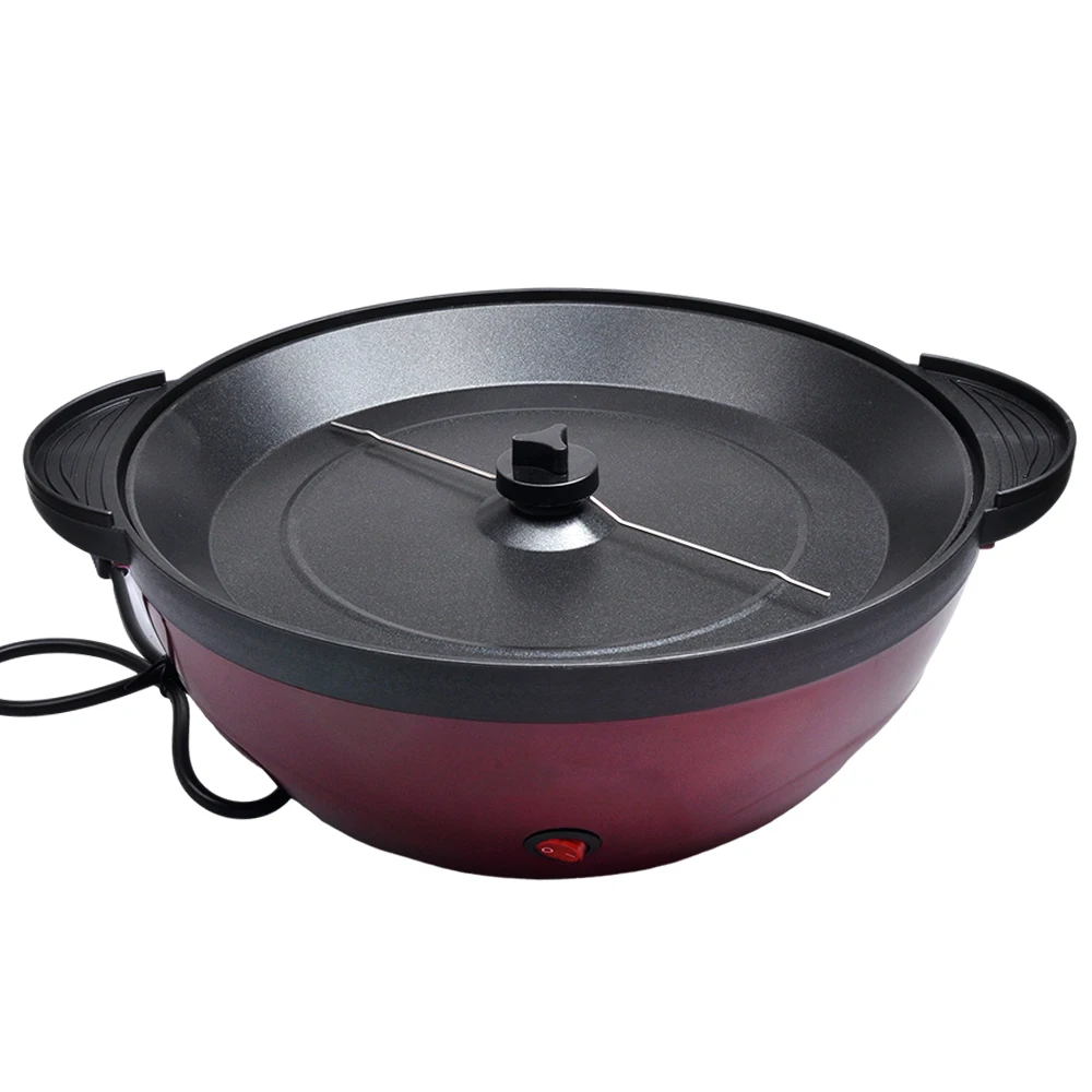 Popcorn Machine, Non-stick Board, Electric Stirring with Fast Heating Technology, Cool Handle, with Large Lid 4