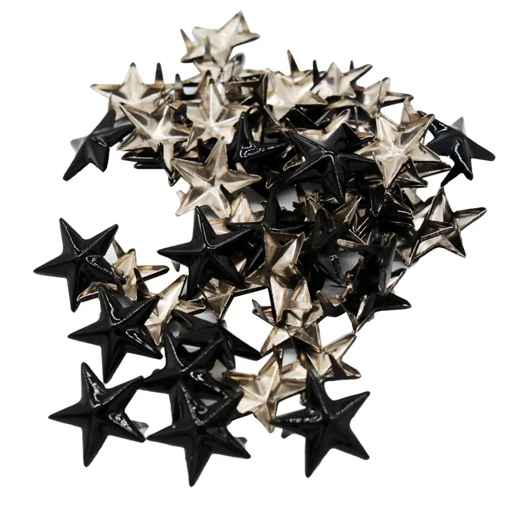 50 metal DIY star pyramid rivets pyramid decorative rivets for clothing,