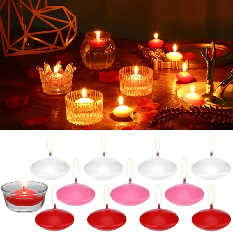 5pcs Floating Candles Spherical Floating On The Water Smokeless