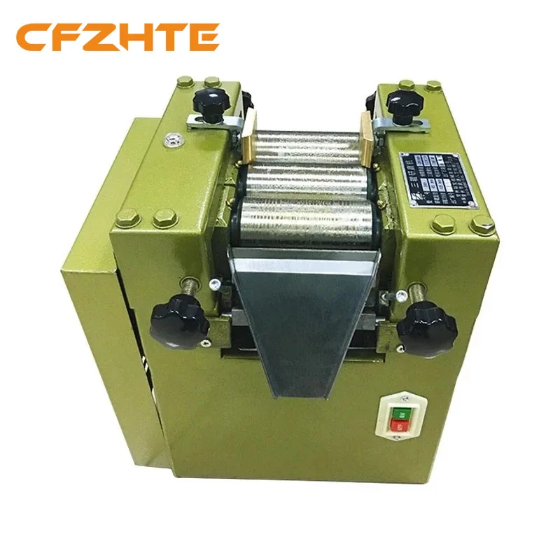 Three Roll Grinding Mill Grinder For Lab Applications 125mm Roller 5kg/h 220v Grinding Machine