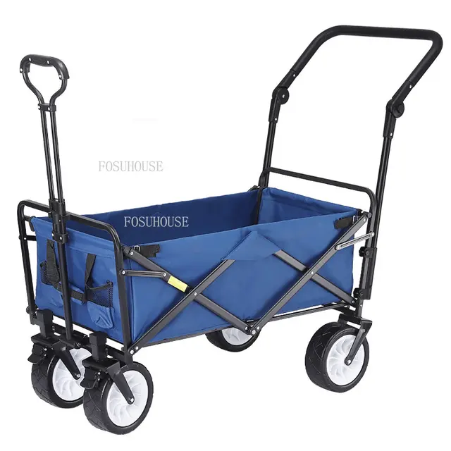 Kültéri Hordozható Kerti Szekerek Összecsukható Kempingkocsi Kerekekkel Nordic Home Camping Beach Cart Kerekek Kocsi - Image 3