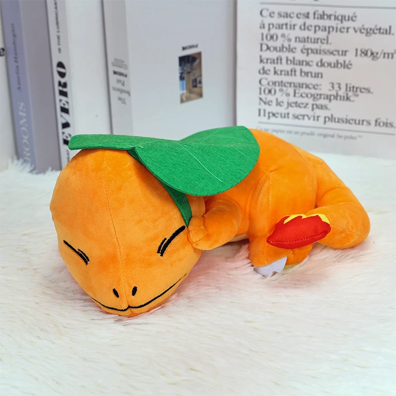 Anime Pokemon Plush Toy Sleeping Charizard Charmander Psyduck Snorlax Stuffed Doll Animal Pillow Peluche Pillow Birthday Gift