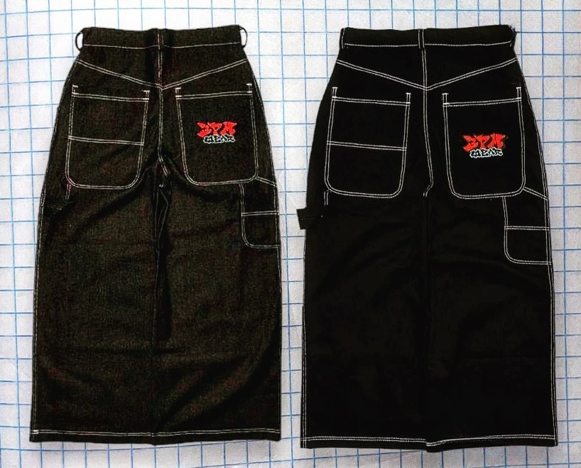 

2024 американские ретро джинсы Y2k женские уличные хип-хоп Рок вышитые узоры Harajuku с высокой талией