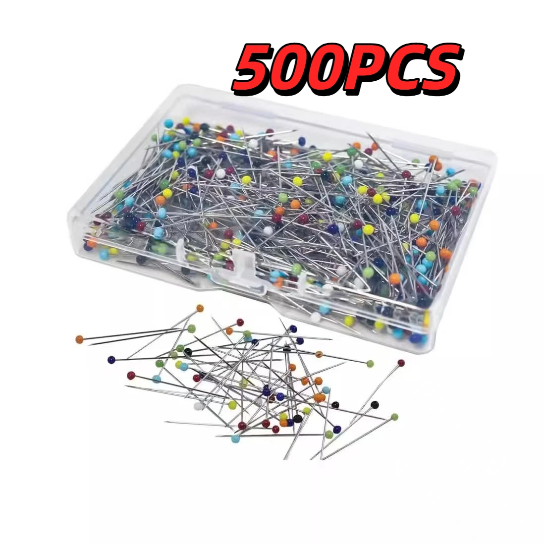 100/500PCS Sewing Pins Straight Pin Multicolor Pearlized Ball Head Quilting Pins for Fabric Dressmaker Jewelry DIY Crafts