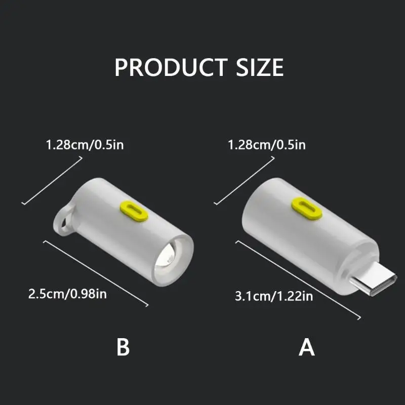 652F 휴대용 금속 USB C 손전등 비상 조명에 배터리가 필요하지 않음