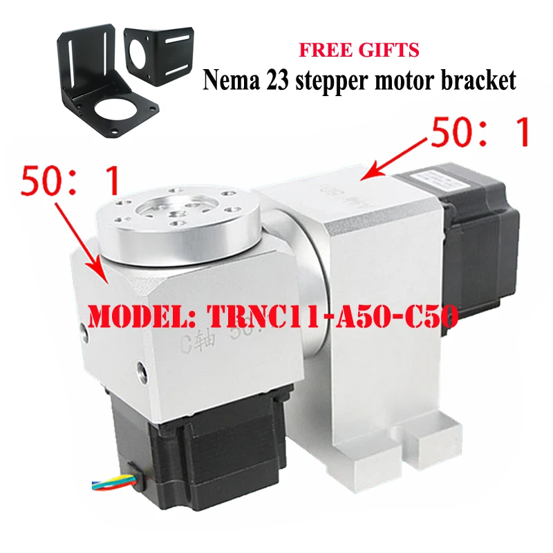 

CNC Dividing Head Harmonic Drive Reducer Speed Reducing Ratio 50:1 CNC 4th 5th A B Rotary Axis Gear Retarder for Milling Machine