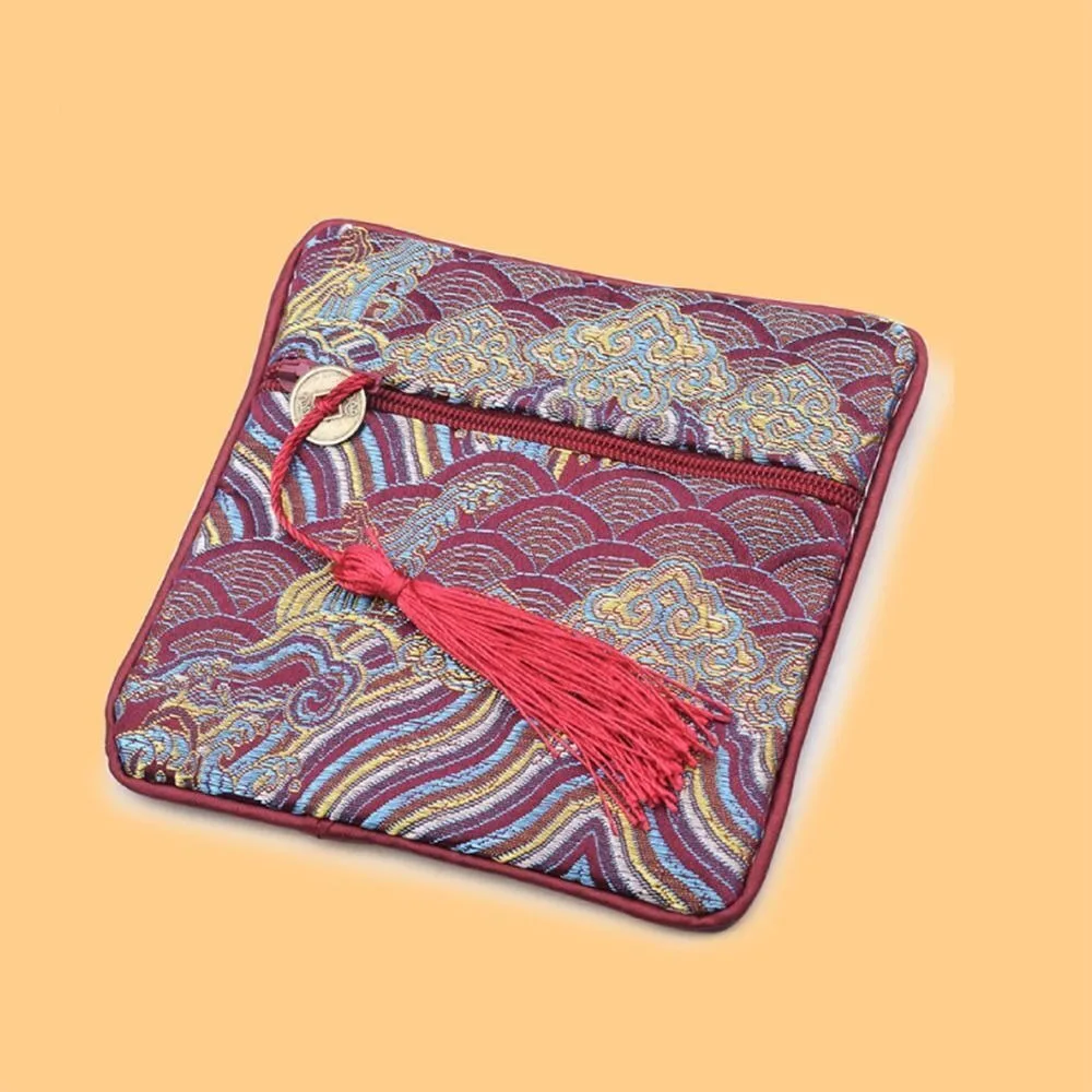Exquisite Silk Jewelry Organizer Antiquities Embroidery Chinese Style Jewelry Storage Bag Brocade Pouch