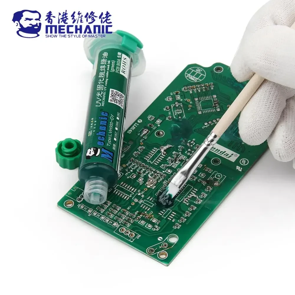 UV Curing Solder Mask Ink 10cc BGA PCB Paint Prevent Corrosive Arcing Welding Oil