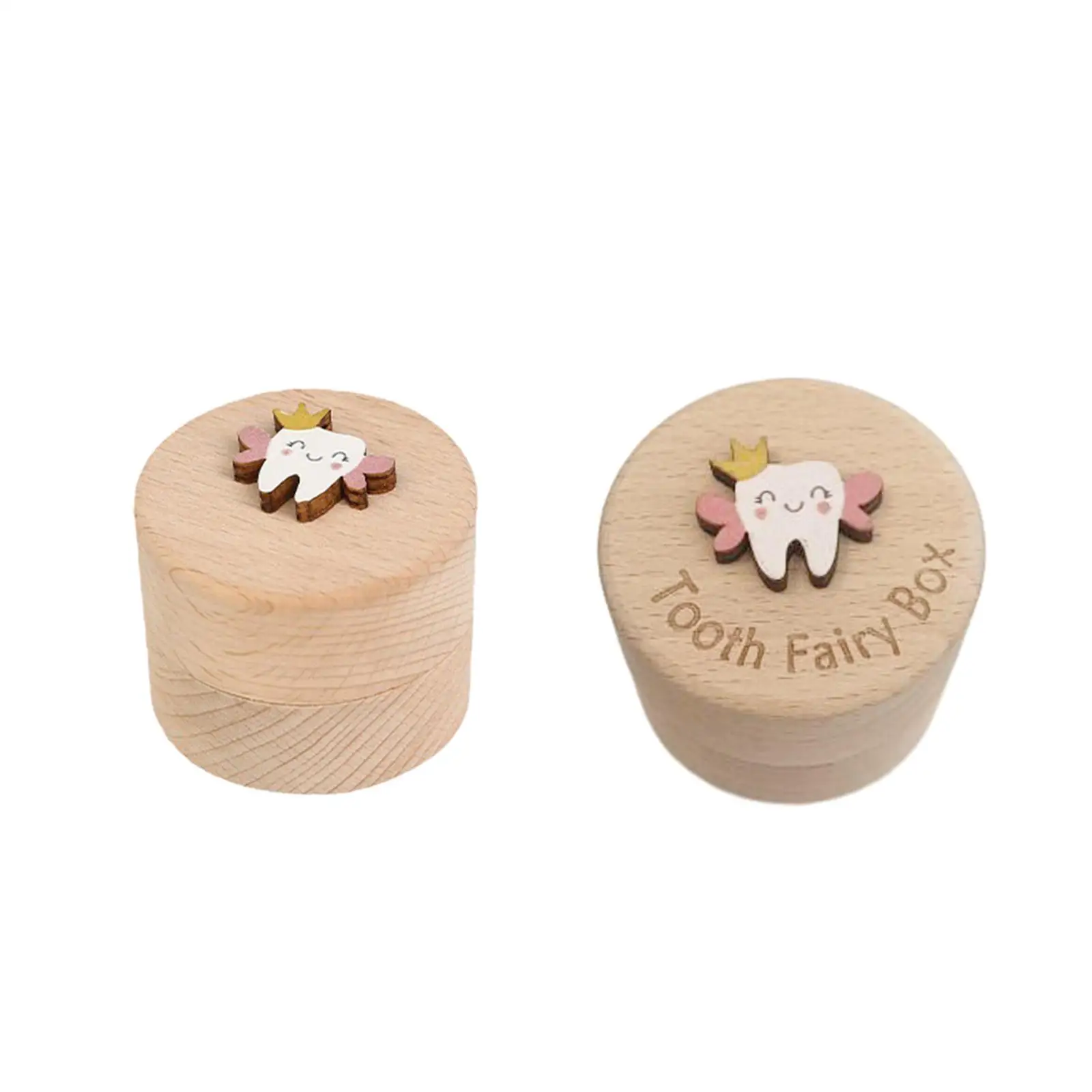 

Wooden Tooth Storage Box Fetal Hair Collection Box Portable Tooth Holder Tooth Fairy Box for Birthday Gift Baby Shower Children