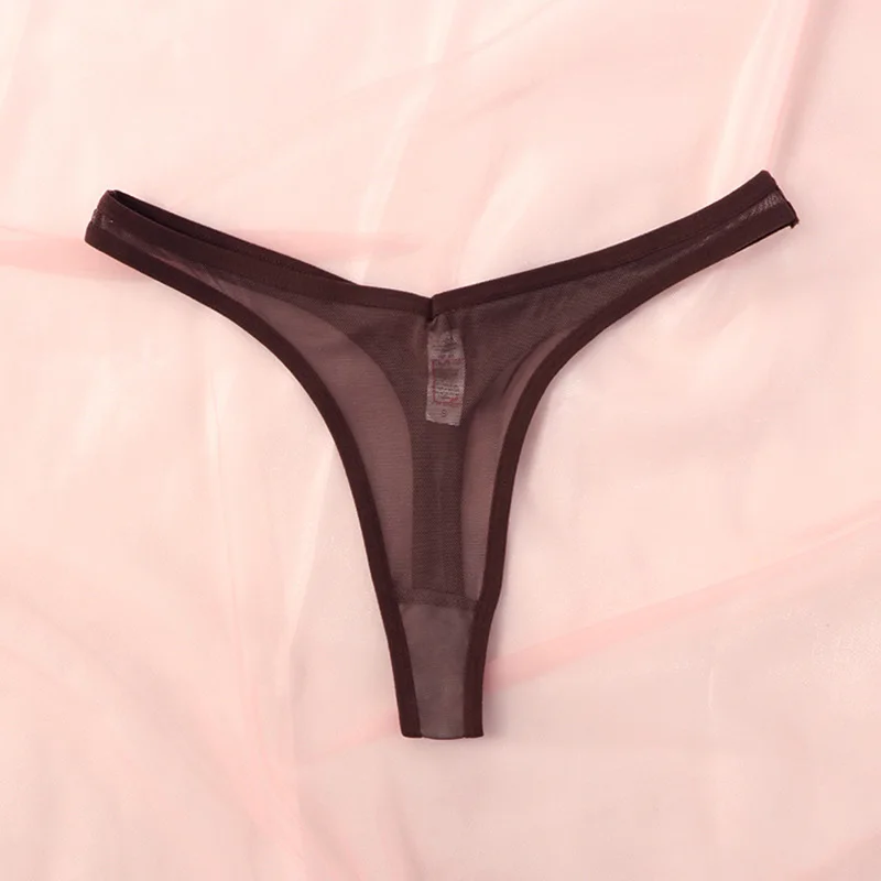 

Women's Seamless Mesh Underwear Transparent Thong Panties G String Sexy Lingerie
