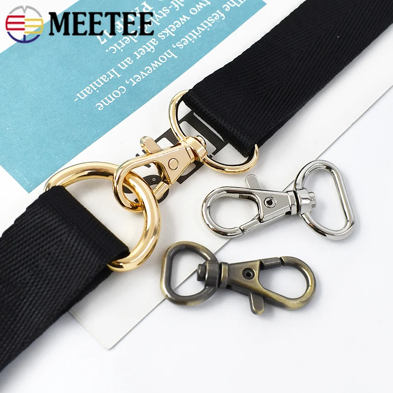 Meetee 랍스터 금속 버클 회전 트리거 클립, 스냅 후크 스트랩 가방 걸쇠 벨트 키체인 카라비너, DIY 하드웨어, 13-25mm, 10 개, 20 개