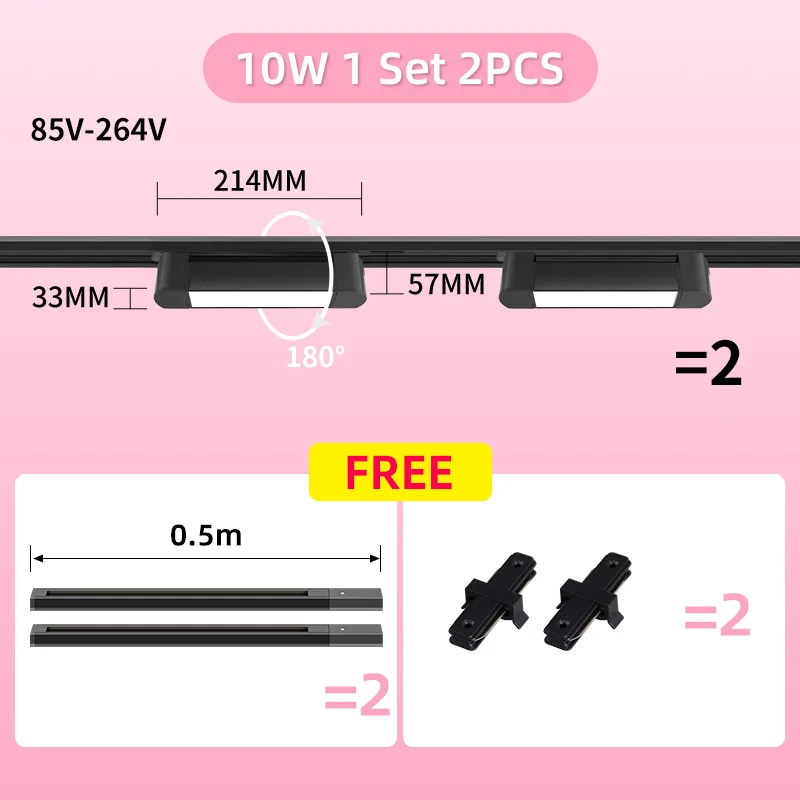 2PCS 10W Black-Set