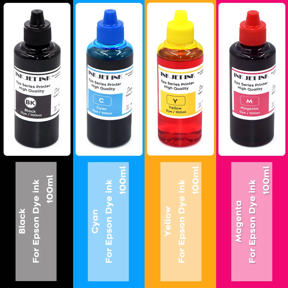 604 604xl 100ml/pc Dye Ink For Epson XP-2200 XP-2205 XP3200 XP-3205 XP-4200 XP-4205 WF-2910 WF-2930 WF-2935 WF-2950 Printers dye ink kit ink refill kit dye ink refill inkjet printer ink ink cartridge refill kit ink refill