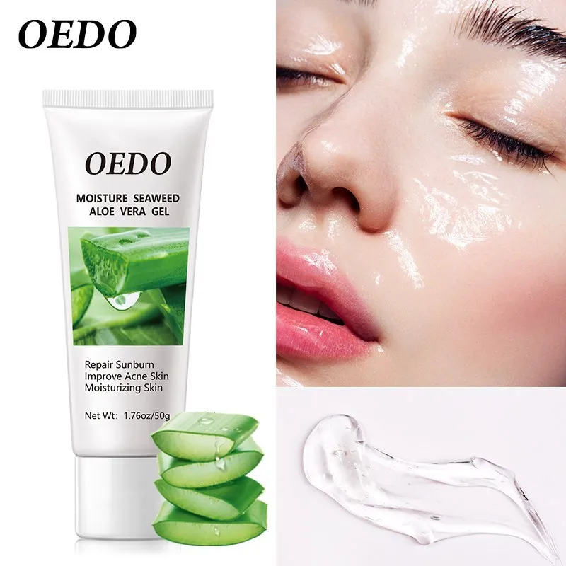 Seaweed Aloe Vera Gel Hydrating Whitening Day Creams Acne Anti Aging Wrinkle Collagen Facial Cream Brighten Skin Care