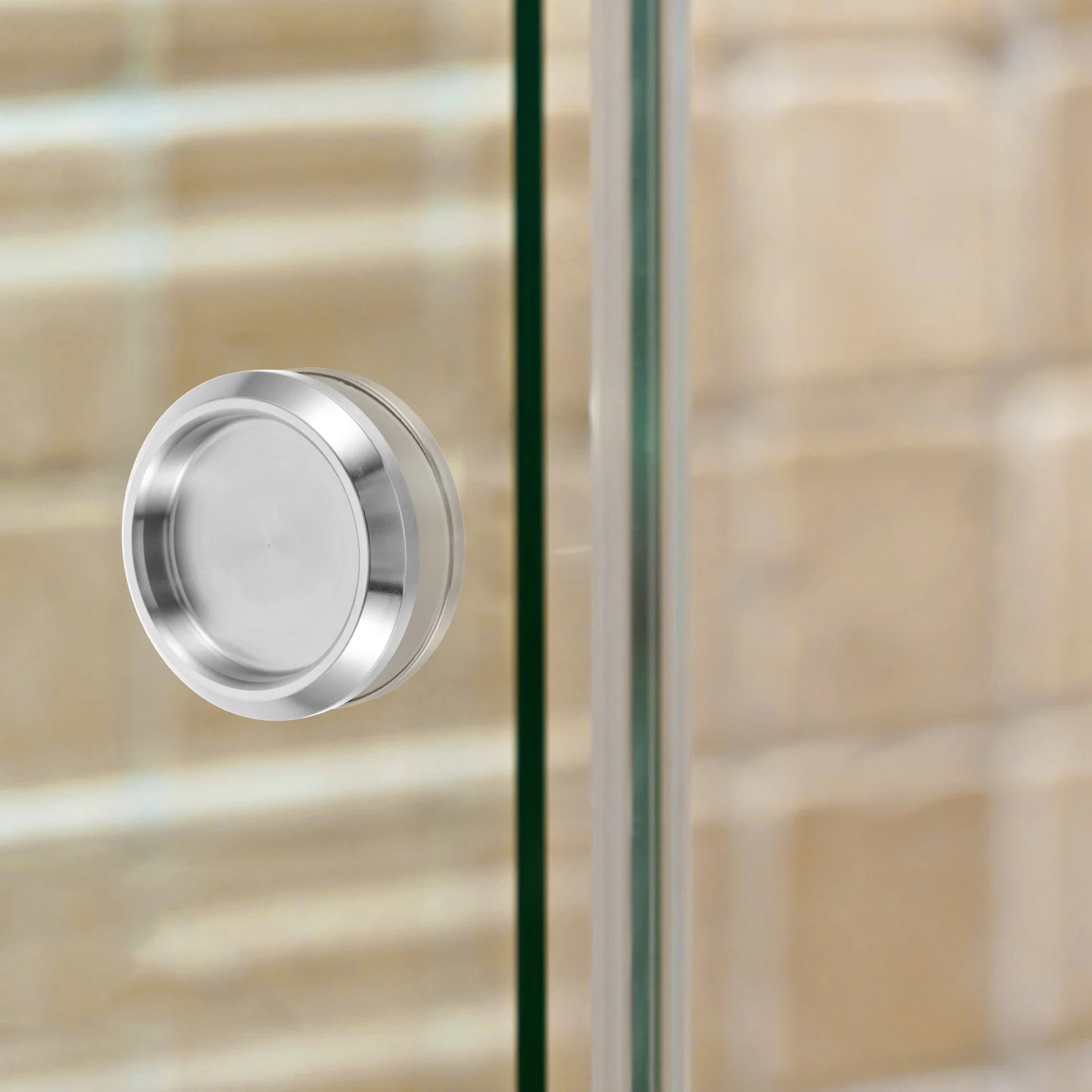 

Villcase Stainless Steel Shower Glass Door Sliding Knob Bathroom Handle Pull Black