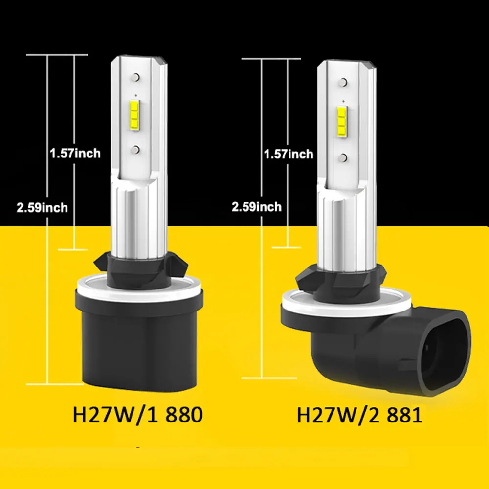 BMTxms 2Pcs H27W LED 안개등 Canbus 기아 현대 I30 Tucson IX35 H27W/2 881 886 889 H27W/1 880 LED 안개등 자동차 DRL 램프
