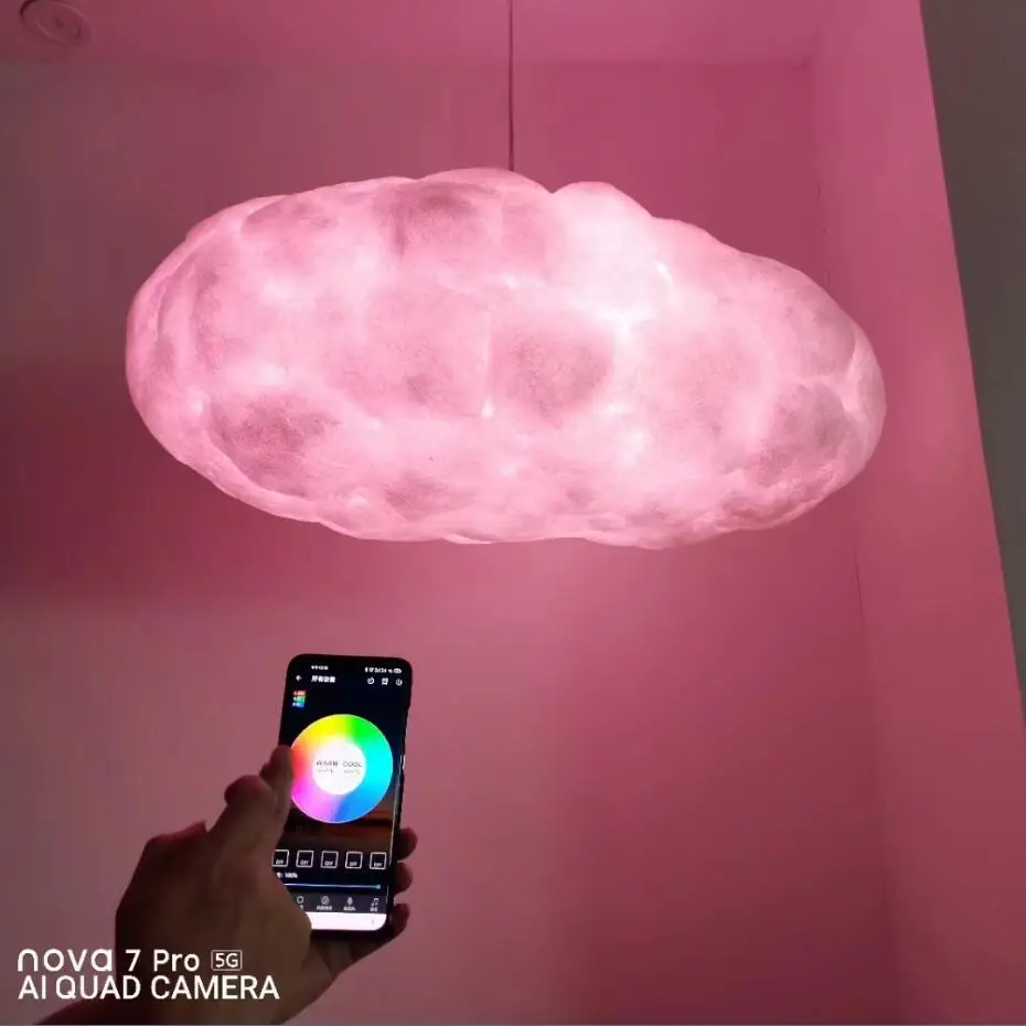 SmartMobileAPPControlRGBLEDCloudPendantLightHomeDecor