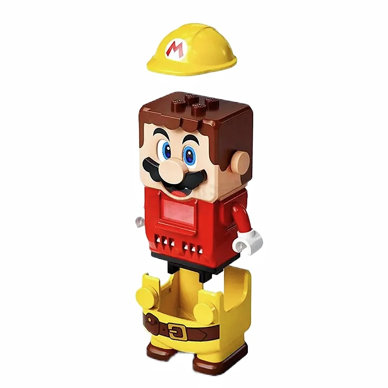 Super Mario Bros Blocks Luigi Buliding Blocks Action Toy Figures