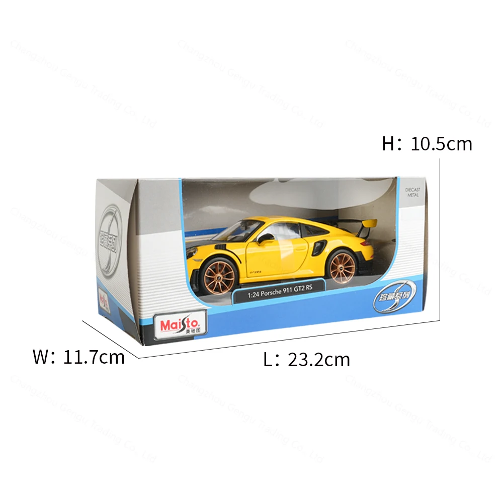 Maisto 1:24 2018 Porsche 911 GT2 RS Sports Car Static Die Cast Vehicles Collectible Model Car Toys 3