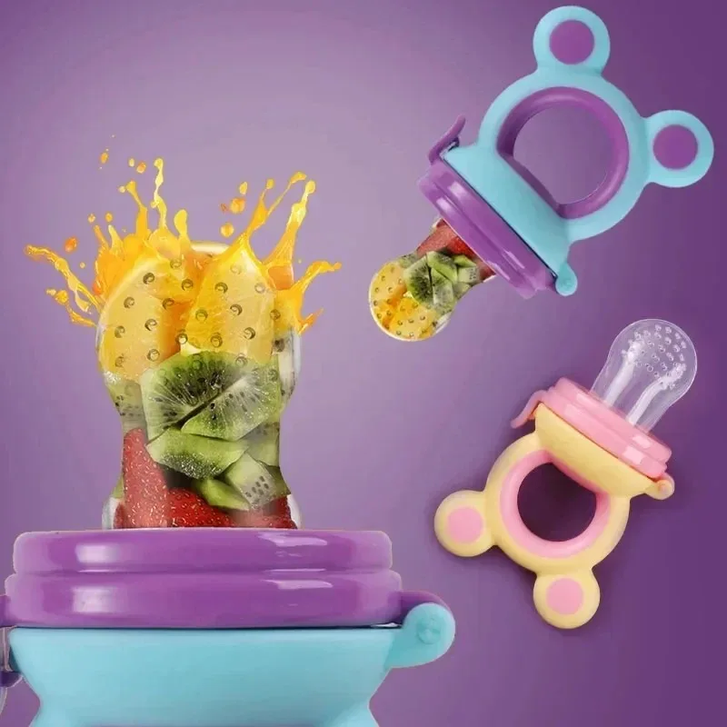 Baby Solids/Frozen Fruit Feeder Pacifier, Silicone Pacifier Clip