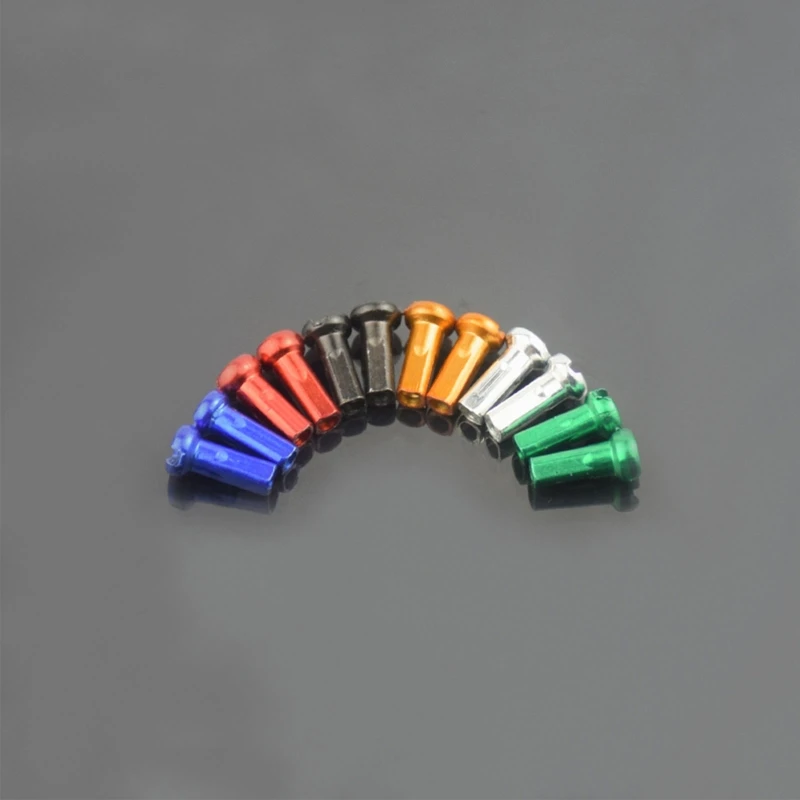 Bike Spokes Nipples 60Pcs Nipples 14mm High Strength Colorful Spokes Nipple Bike Spoke Caps
