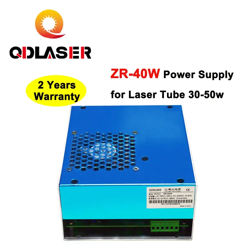 Qdlaser Alimentatore Laser Co2 40W Per Tubo Laser In Vetro Co2 30W 40W 50W