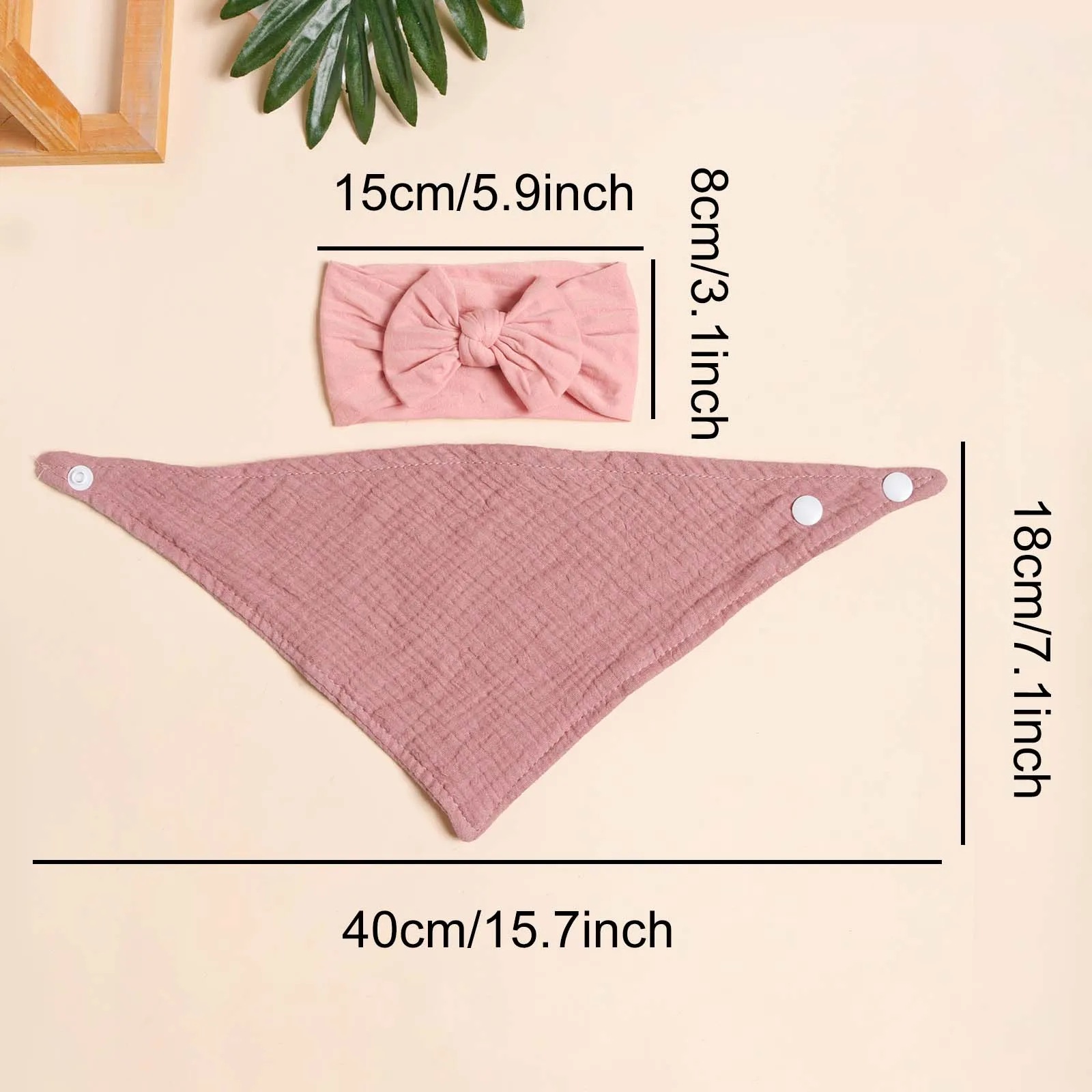 3pcs  선물 세트 고양이 자수 광장 담요 삼각형 턱받이 활 머리띠  아이를위한 설정 일일 다기능 액세서리