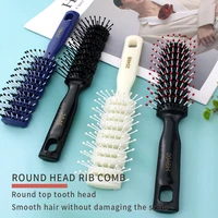 Nylon teeth big back head fluffy hole hanging ribs hair comb with easy hand grip