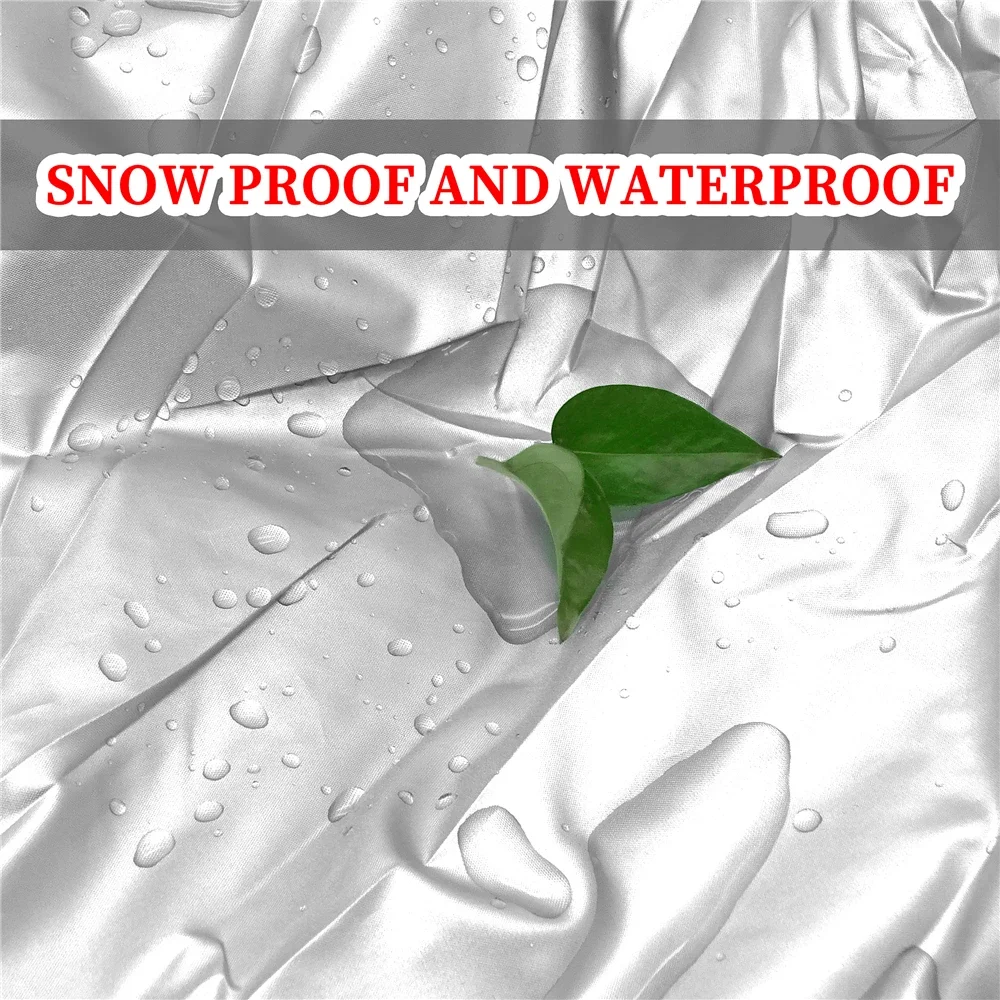 Winter Outdoor Silver Snowmobile Cover Universal Waterproof Dustproof Anti-UV All-Purpose Trailer Sled Cover Motorcycle