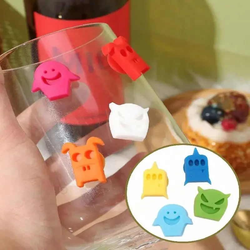 8pcs Silicone Drink Markers Wine Glass Marker Wine Charms Glass Drink Charms for Bar Party Family Champagne Flutes Cocktail,wine glass marker,wine glass decorations