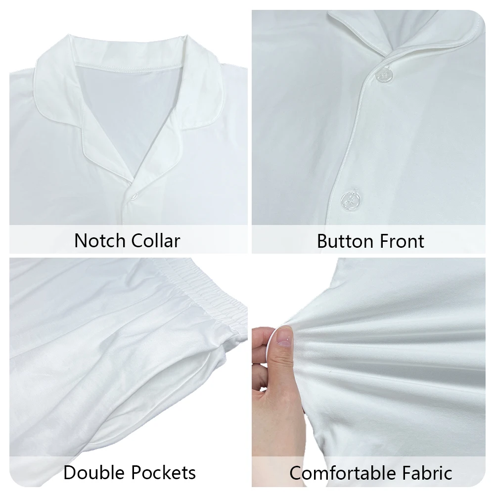 Ihr Bild: Pyjama-Set mit individuellen Knöpfen, DIY Ihr Design, 2 Stück/Set, Herbst-Winter-Damen-Nachtwäsche, modische Pyjamas, Party-Nachtwäsche – Detail 2