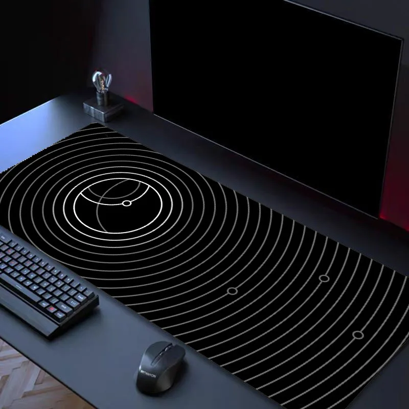 Black Rubber XXL Mouse Pad Gamer Keyboard Pad