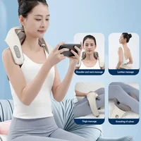 New Portable Mini Relaxer Dredge Kneading Smart Electric Wrap Heated Trapezius Muscle Neck Multifunctional Shiatsu Massage Shawl 6